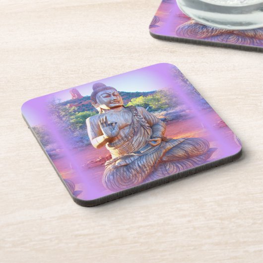lavender aura buddha onderzetter (Linkerzijde)
