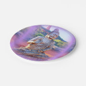 lavender aura buddha papieren bordje (Gekanteld)