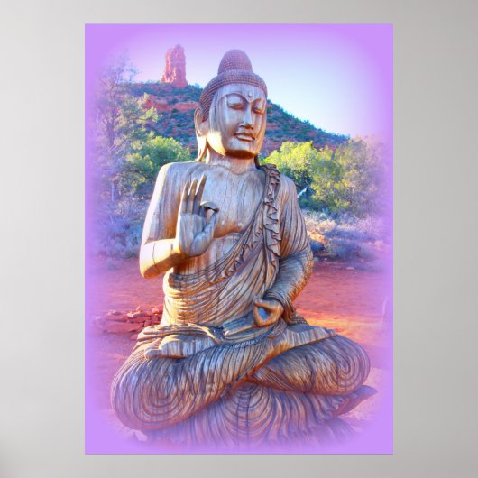 lavender aura buddha poster (Voorkant)