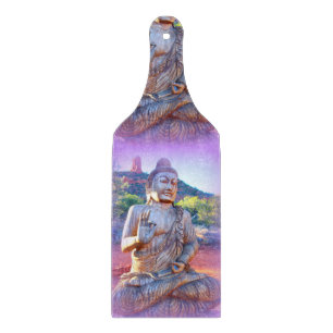 lavender aura Buddha Snijplank