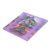 lavender aura buddha tegeltje (Zijkant)