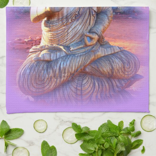 lavender aura buddha theedoek (Gevouwen)