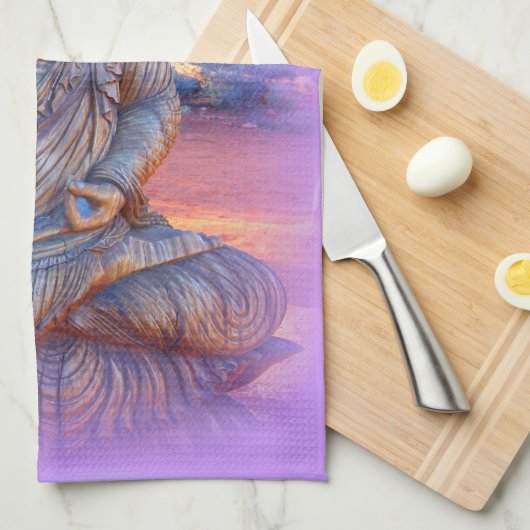 lavender aura buddha theedoek (Quarter Fold)