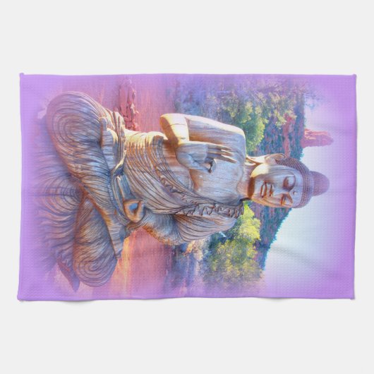 lavender aura buddha theedoek (Horizontaal)