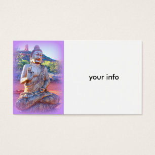 lavender aura buddha visitekaartje