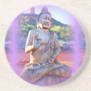 lavender aura buddha zandsteen onderzetter