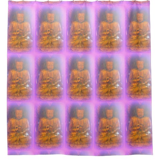 lavender aura buddhas douchegordijn (Voorkant)
