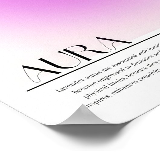 Lavender Aura Poster (Hoek)