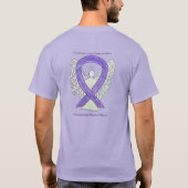 Lavender Awareness Ribbon Angel Custom Shirten T-shirt (Achterkant)