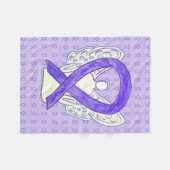 Lavender Awareness Ribbon Angel Soft Blankets Fleece Deken (Voorkant (Horizontaal))