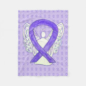 Lavender Awareness Ribbon Angel Soft Blankets Fleece Deken (Voorkant)