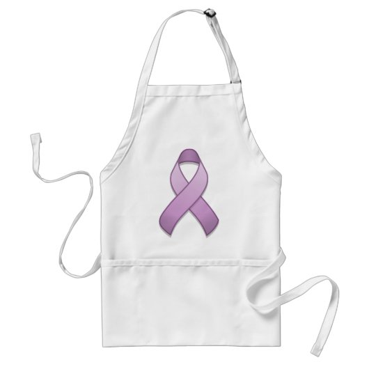 Lavender Awareness Ribbon Apron Standaard Schort (Voorkant)