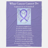 Lavender Awareness Ribbon Cancer Angel Blankets Fleece Deken (Voorkant)