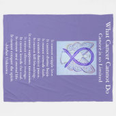Lavender Awareness Ribbon Cancer Angel Blankets Fleece Deken (Voorkant (Horizontaal))