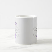 Lavender Awareness Ribbon with Butterfly Koffiemok (Center)