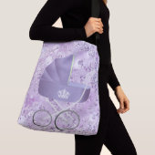 Lavender Baby Carriage Bokeh Bling Crossbody Tas (Dichtbij)
