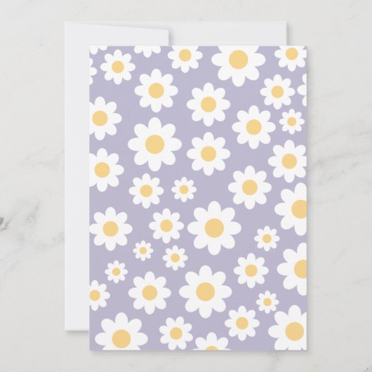 Lavender Baby in de uitnodiging van het Baby showe (Achterkant)