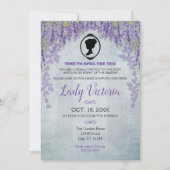 Lavender Baby shower Tea Party Invitation Kaart (Voorkant)