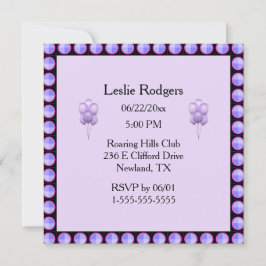 Lavender Bachelorette Party Kaart