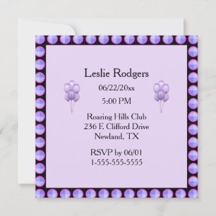 Lavender Bachelorette Party Kaart
