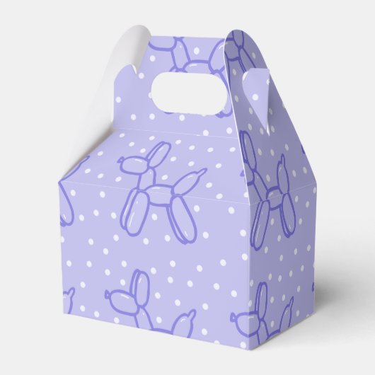 Lavender Balloon Dog Favor Boxes Bedankdoosjes (Voorkant Zijde)