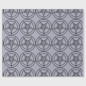 Lavender Baphomet Pentagram Wrapping Paper Cadeaupapier (Vlak)