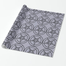 Lavender Baphomet Pentagram Wrapping Paper