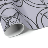 Lavender Baphomet Pentagram Wrapping Paper Cadeaupapier (Rol Hoek)