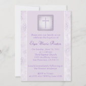 Lavender Baptism/Christening Uitnodiging (Voorkant)