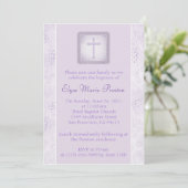 Lavender Baptism/Christening Uitnodiging (Staand voorkant)