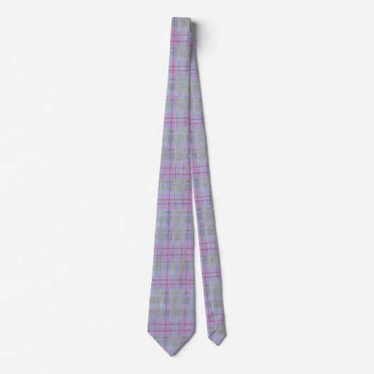 Lavender Barefoot Plaid  Stropdas (Voorkant)