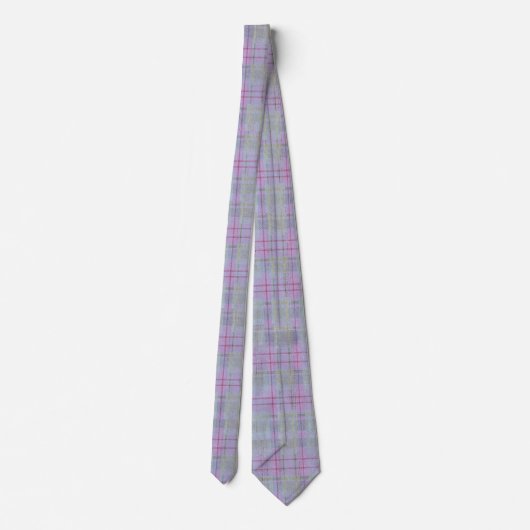 Lavender Barefoot Plaid  Stropdas (Achterkant)