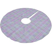 Lavender Barefoot Plaid Tree Skirt Kerstboom Rok (Gekanteld)