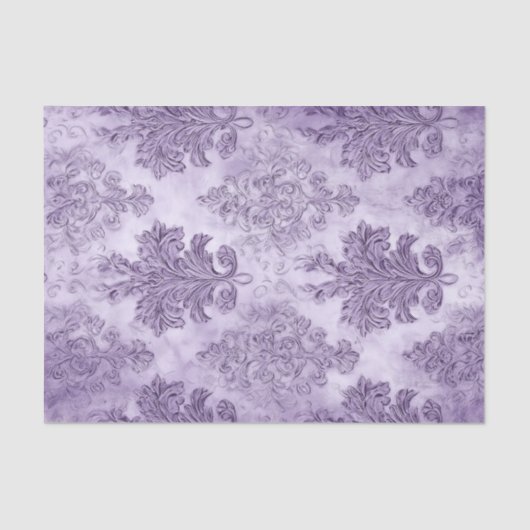 Lavender Baroque Scroll Tissuepapier (Voorkant)