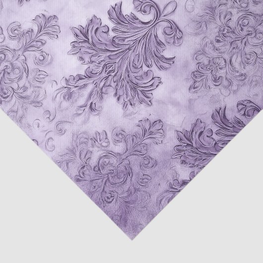 Lavender Baroque Scroll Tissuepapier (Detail)