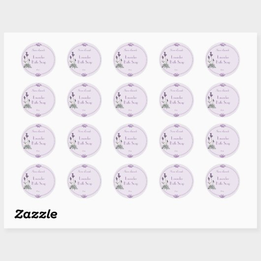Lavender Bath-zeeplabel Ronde Sticker (Vel)