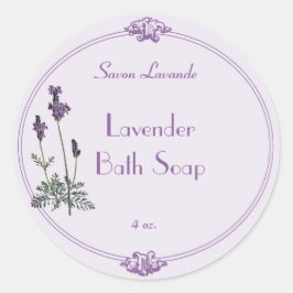 Lavender Bath-zeeplabel Ronde Sticker