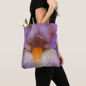 Lavender Bearded Iris Flower Petal Tote Bag (Dichtbij)
