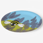 Lavender Bee Paper Plates Papieren Bordje (Gekanteld)
