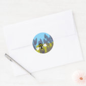 Lavender Bee Round Sticker (Envelop)