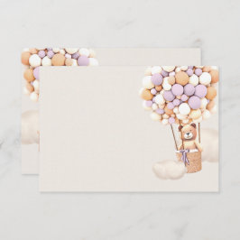 Lavender Beer-ballonnen ledige behuizingskaart Informatiekaartje