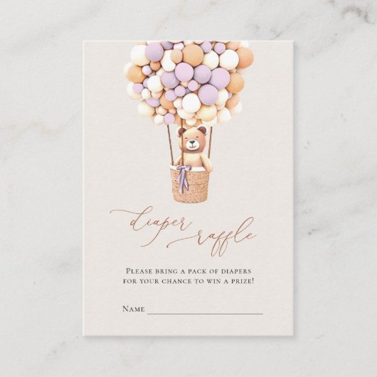 Lavender Beer ballonnen Luidere Raffle Tickets Informatiekaartje (Voorkant)