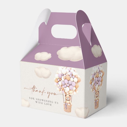 Lavender Beer Balloons Favor Box Bedankdoosjes (Voorkant Zijde)