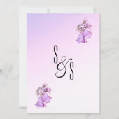 Lavender Bells Wedding Invitation Kaart (Achterkant)