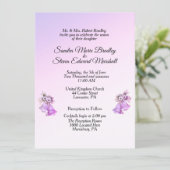Lavender Bells Wedding Invitation Kaart (Staand voorkant)