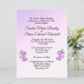 Lavender Bells Wedding Invitation Kaart (Staand voorkant)