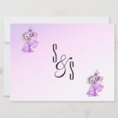 Lavender Bells Wedding Invitation Kaart (Achterkant)