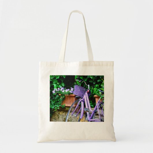 Lavender Bicycle Canvas tas (Voorkant)