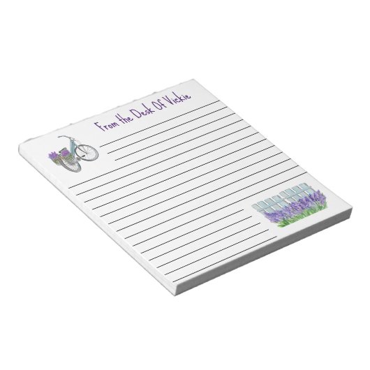 Lavender Bike And Garden 5.5" x 6" Notitieblok (Schuin)