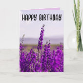 LAVENDER BIRTHDAY-WENSKAARTEN KAART (Voorkant)